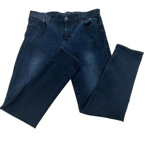 Lauren R.L. Tompkins Skinny Jeans Women Sz. 32 Dark Wash Designer Comfort Casual